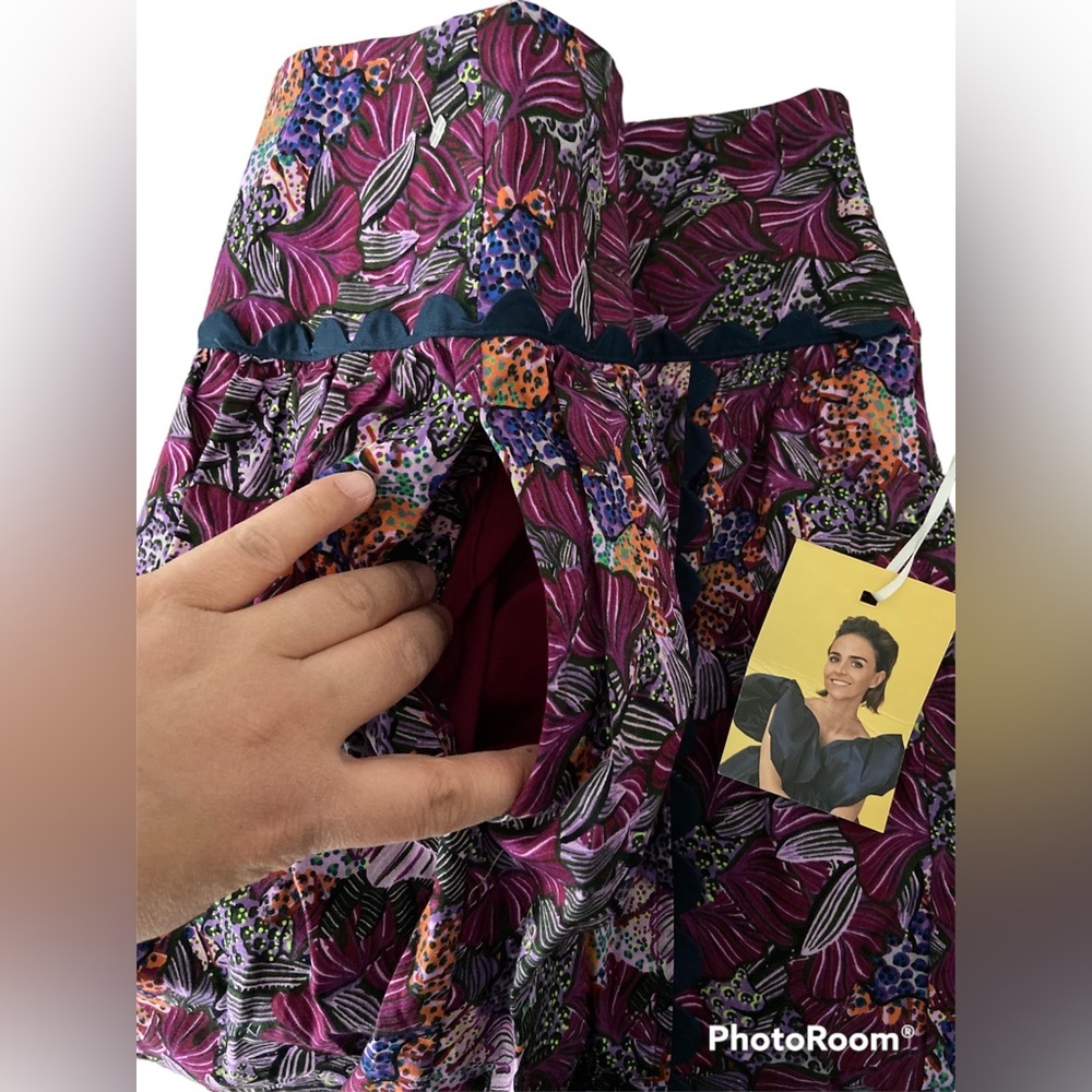 Kika Vargas Multicolor Floral Midi Skirt - Picture 7 of 10